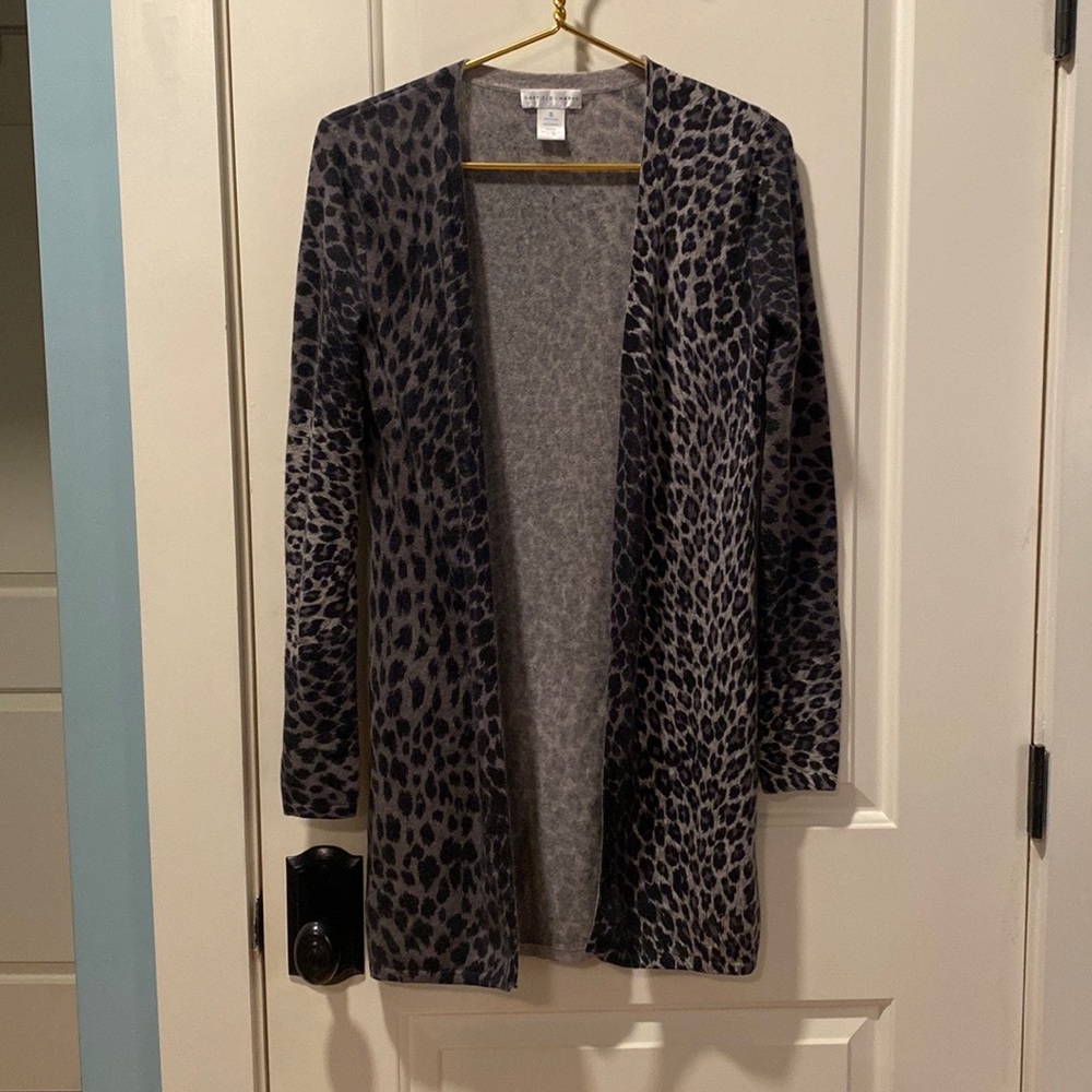 Garfield & Marks Animal Print Cashmere Sweater SMALL